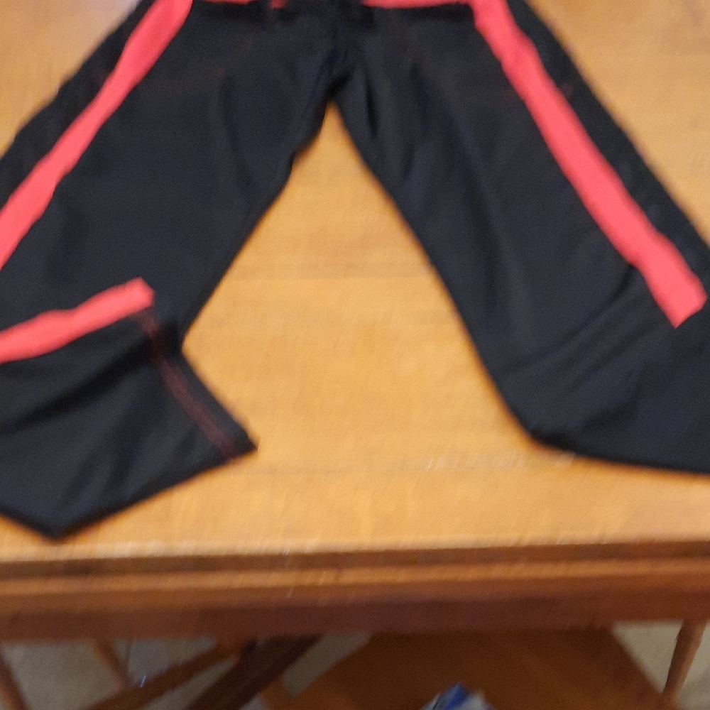 Black Pants with Red Stripes